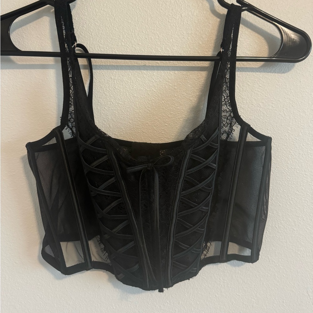 Victorias Secret black corset bra/tank women’s size medium